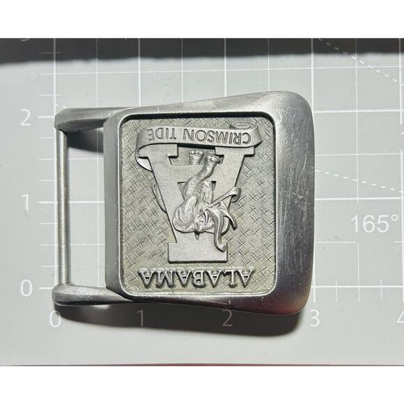 Vintage University Alabama Belt Buckle 70s 80s Crimson Tide 3D Raised Design - Picture 6 of 6